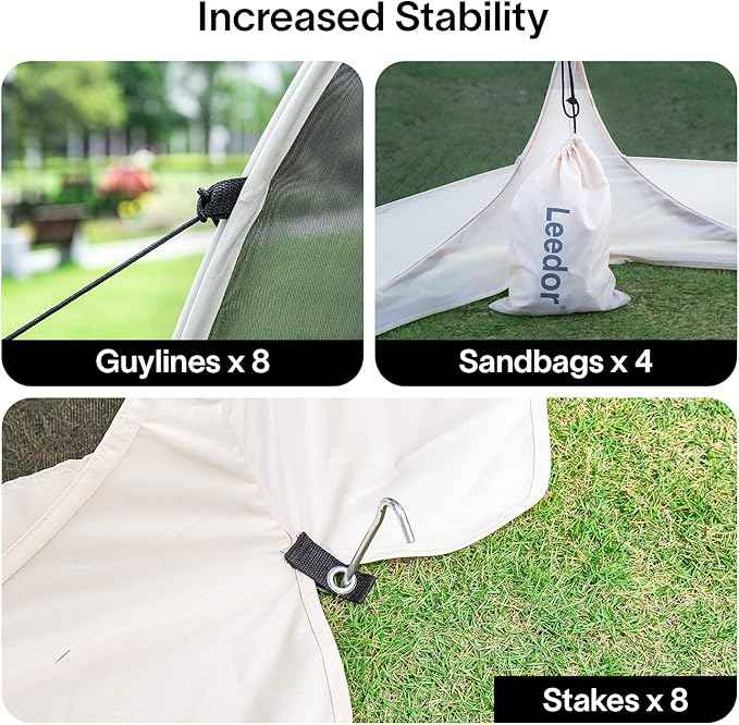 Alvantor Pop Up Screen House Gazebo with Mosquito Netting, Instant UV Resistant Sun Shelter for Patio & Backyard, Portable Canopy Tent for 2-10 Person