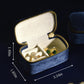 TAIMY Mini Jewelry Travel Case, Velvet Small Travel Jewelry Box, Portable Jewelry Travel Organizer Box for Rings Earrings Necklaces, Gifts for Women Girls(Navy Blue)