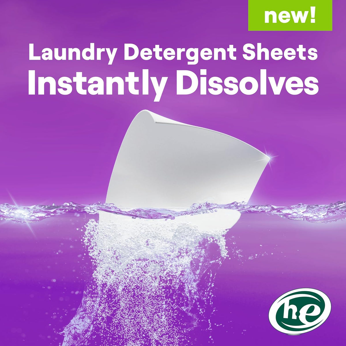 Seventh Generation Laundry Detergent Sheets, Up to 64 Loads, Fresh Lavender Scent, Removes Tough Stains, 0% Dyes and Artificial Fragrances, Safer for your family