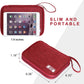 SELLYFELLY Travel Electronics Organizer Portable Cable Organizer Bag for Storage Electronic Accessories Case for Cord,Phone,Charger,Flash Drive (Wine Red)