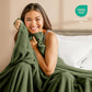 Bare Home Fleece Blanket - Throw/Travel - Ultra-Soft Lightweight for Bed, Sofa, and Couch - Luxury Microplush - Cozy Warm Blanket (Throw/Travel, Cypress)