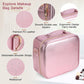 Travel Makeup Bag with LED Mirror, Cosmetic Bags for Women with Light up Mirror, Travel Essentials Makeup Organizer, Makeup Case with Adjustable Dividers and Brush Holder, 3 Color Lights