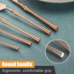 20-Piece Rose Gold Silverware Set for 4,Modern 18/10 Stainless Steel Flatware Set,Unique Rustic Cutlery Utensils Set,Spoon and Fork Set for Home, Restaurant,Mirror Polished,Dishwasher Safe
