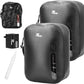 Vacuum Bags for Travel with Wireless Pump, 180° Open Zipper, IP67 Waterproof, Reusable Space Saver Compression Bags for Backpack, Suitcase, Home Storage(2 Pack + Pump)