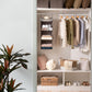 StorageWorks Hanging Closet Organizer, 3-Shelf Shelves with Top Shelf, 12" W x 12" D x 35 ¼"H, Mixing of Brown and Gray