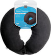 Classic Bean Sleeper, Comfortable Travel Pillow Filled with Micro Polybeans, Neck Pillow for Uninterrupted Sleep, Ideal for Airplane, Bus, Car, and Train, Travel Essentials, Black