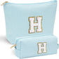 YOOLIFE Initial Makeup Bag for Women - Teen Girl Gifts Trendy Stuff Monogram Cute Makeup Bags Make Up Case for Women Her Best Friend Friendship Sister Teacher, Personalized Birthday Gifts H - Roamly