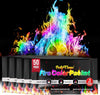 Magic Campfire Fire Color Changing Packets for Fire Pit (50 Pack) Outdoor Fireplaces & Bonfires, Rainbow Colored Flames - Perfect Camping Essential & Accessories - Must Have for Kids & Adults