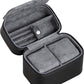 ROTHWELL Gift Box with 6 Slots Leather Watch Box and 2 Watches Travel Case - Storage Box Holder with Glass Top (Black/Grey Gift Box)