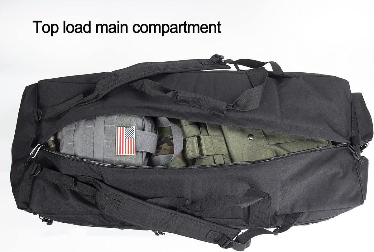 Large Military Duffle Bag Tactical Gear Load Out Bag Deployment Cargo Bag Travel Sports Equipment Duffel Luggage Bag with Backpack Straps 90L - Roamly
