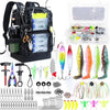 Fishing Backpack with Tackle Boxes,45L Large Tackle Bag with Cooler & Fishing Gear Kit,Waterproof Tackle Backpack for Gift with Fishing Lures, Fishing Pliers,Camouflage