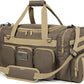 Tactical Range Duffel Heavy Duty Military Molle Gear Travel Sports Gym Bag Lockable Zippers with US Flag Patch (27 In Khaki)