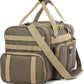Tactical Range Duffel Heavy Duty Military Molle Gear Travel Sports Gym Bag Lockable Zippers with US Flag Patch (27 In Khaki)