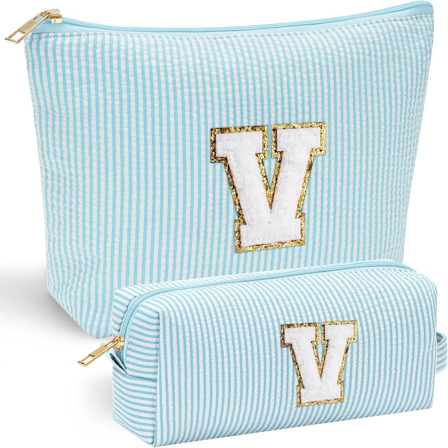 YOOLIFE Gifts for Women Her, Makeup Bag Make Up Bag Pouch Cosmetics Organizer Bag Cute Makeup Bag Skincare Bag Personalized Best Friend Wife Birthday Gift Graduate Gifts for Her V - Roamly