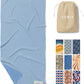 SUN'Y Waffle Microfiber Beach Towel – Sand Free, Quick Dry, Ultra Absorbent, Lightweight & Compact Travel Towel with Carry Bag - Large (63” x 31.5”), Raindrop
