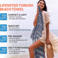 Oversized Sand Resistant Prewashed Turkish Cotton Quick Drying, Compact, Lightweight Beach, Bath, Pool, Gym, Yoga Towel - 40x71