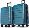 KYME Luggage Sets 2 Piece Hardshell 22"/26" Suitcase with Spinner Wheels Hardside Suitcases Sets with TSA Lock Lightweight Travel Luggage Set with Cup Holder for Women Men Blue