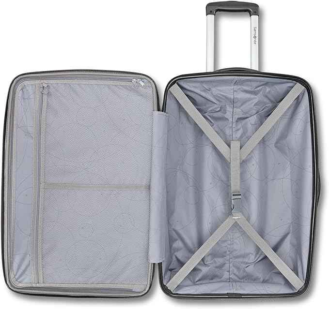 Samsonite Winfield 2 Hardside Expandable Luggage with Spinner Wheels, Brushed Anthracite, Checked-Medium 24-Inch