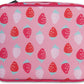 PackIt Freezable Classic Lunch Box, Sweet Strawberry, Built with ECOFREEZE Technology, Collapsible, Reusable, Zip Closure With Zip Front Pocket and Buckle Handle, Designed for Fresh Lunch On the Go