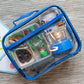 Wildkin Kids Insulated Lunch Box – Durable and Reusable for School & Travel - Clear w/Blue Trim