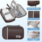 Electronics Organizer,Travel Cord Organizer Pouch, Portable Cable Organizer Bags, Waterproof Electronic Accessories Storage Case for Cables, Cords, Charger, Phone (Single Layer-Small-Brown)
