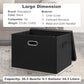Large 17" 36 Quart Collapsible Stackable Storage Bins with Lids, 5 Packs Black Linen Fabric Closet Boxes with Lids, Storage Cube Baskets Container Organizers for Bedroom Office(17 x12 x11)