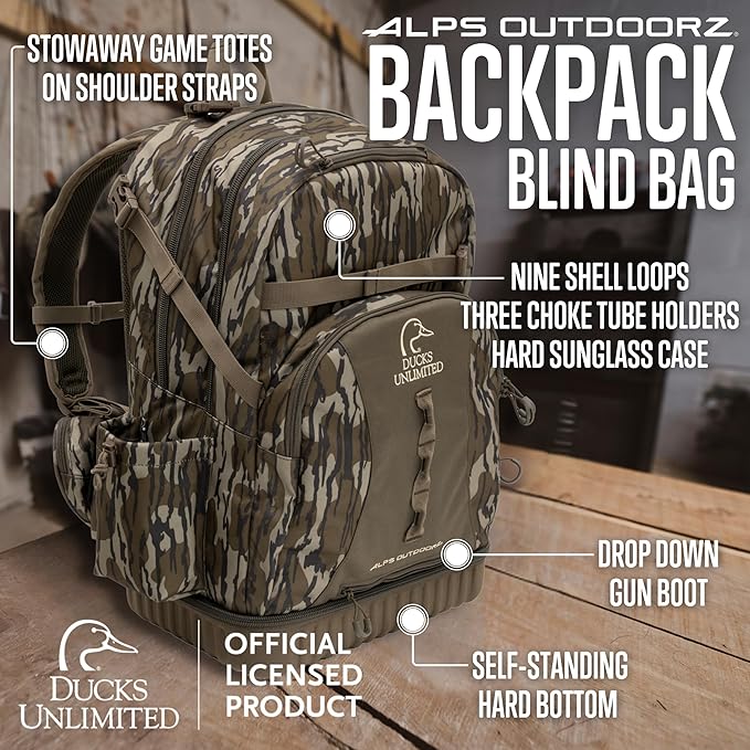 ALPS OutdoorZ Ducks Unlimited Backpack Blind Bag - Mossy Oak Original Bottomland