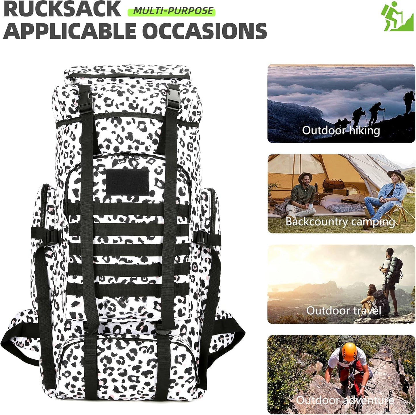 King'sGuard 70L Camping Hiking Backpack Tactical Backpack Military Molle Rucksack Backpack for Outdoor - Roamly