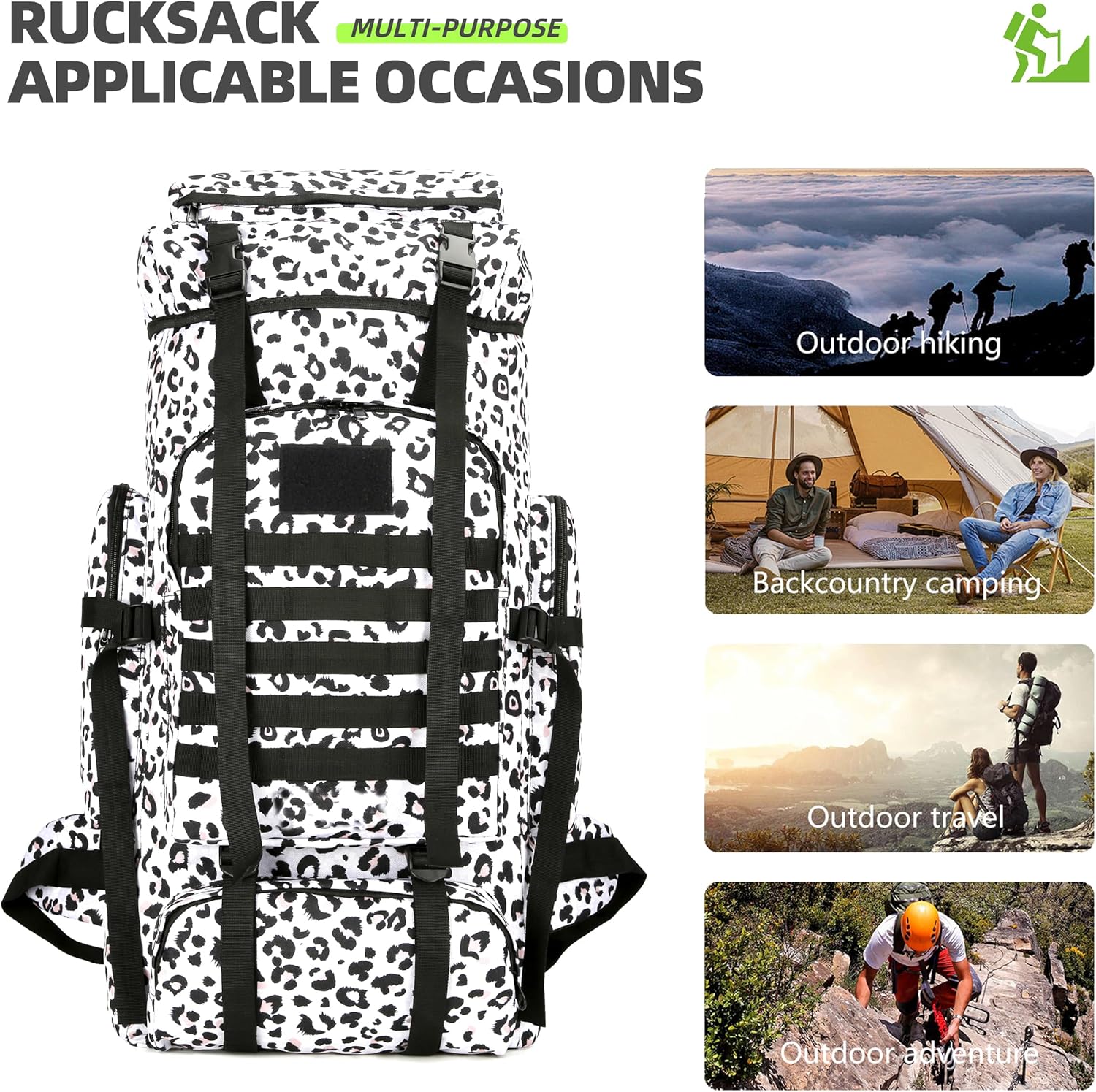 King'sGuard 70L Camping Hiking Backpack Tactical Backpack Military Molle Rucksack Backpack for Outdoor - Roamly