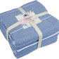 HILLFAIR Cotton Turkish Beach Towels, Quick Dry Lightweight Sand Free Peshtemal Towel for Bath Swim Yoga Spa Travel, Beach Accessories, Oversized Cotton Turkish Towels (39 x 72 inch- 4 Pack Blue)