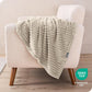 Bare Home Textured Fleece Blanket - Twin/Twin Extra Long - Ultra-Soft Lightweight for Bed, Sofa, and Couch - Luxury Microplush - Cozy Warm Blanket (Twin/Twin XL, Ribbed Oyster)
