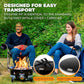 Outland Living Portable Propane Fire Pit, 19-inch, 58,000 BTU with Fire Pit Cover & Carry Kit, Smokeless Gas Firebowl | Perfect for Camping, Patio, Backyard, Tailgating, Deck, RV| Black 893 Deluxe