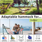Tranquillo Sturdy Steel Hammock with Stand Premium Cotton Canvas Hammock, 600 lbs Capacity Hammock Stand Folding, Portable 30-Second Fold Unfold, for Camping, American Flag