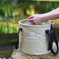 Premium Collapsible Bucket by Freegrace - Compact Portable Folding Water Container - Lightweight & Durable - Includes Handy Tool Mesh Pocket