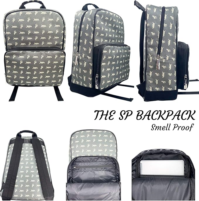 The SP BackPack in Grey Smell Proof BackPack