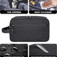 Toiletry Bag for Men, YKK Zippers Hanging Bathroom Shower Hygiene Bag with Metal XXL Swivel Hook, Big Comparment, Waterproof for Travel Accessories