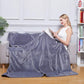 Surii Home Luxury Microfiber Flannel Blanket, Super Soft, Warm, Cozy, Fluffy, and Breathable, Perfect Throws for Bed, Couch, Sofa, for All Season Use. 350GSM Twin Size 60x80 Inches(Grey)