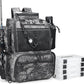 Rabjen Fishing Tackle Backpack with Rod Holders, Bottle Holder, Storage Bag Store Fishing Gear