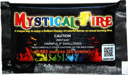 Mystical Fire Color Changing Packets Fire Pits Campfire Long-Lasting Enchanted Multi-Color Magical Family Fun for Indoor Fireplace or Outdoor Use 25 Gram 12 Pack