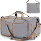 100L Duffle Bag for Travel, Large Foldable Waterproof Travel Duffel Bags Weekender Overnight Bag for Men and Women with Shoe Compartment (Stripe) - Roamly