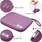 SELLYFELLY Travel Electronics Organizer Portable Cable Organizer Bag for Storage Electronic Accessories Case for Cord,Phone,Charger,Flash Drive (Purple)