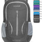 ZOMAKE Ultra Lightweight Packable Backpack 25L, Foldable Hiking Backpacks Water Resistant Small Folding Daypack for Travel(Dusty grey)