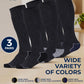 Pembrook Light Compression Socks for Men - 3 Pairs | 8-15 mmhg Compression Dress Socks for Men | Support Socks for Men