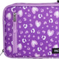 PackIt Freezable Classic Lunch Box, Leopard Hearts Purple, Built with ECOFREEZE Technology, Reusable, Zip Closure With Zip Front Pocket and Buckle Handle, Designed for Fresh Lunch On the Go