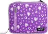 PackIt Freezable Classic Lunch Box, Leopard Hearts Purple, Built with ECOFREEZE Technology, Reusable, Zip Closure With Zip Front Pocket and Buckle Handle, Designed for Fresh Lunch On the Go