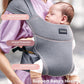 Momcozy Portable Baby Carrier – Compact & Lightweight, Adjustable for Travel, Fold & Go Convenient Storage Hip Pouch, Wide Shoulder Straps, Soft Skin-Friendly Fabric, for Babies 12–35 lbs (Grey)