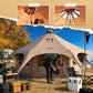 16.5ft Canvas Bell Tent, Large Yurt Tent with Stove Jack for Camping & Glamping, 55" High Walls, Maximum Space, Waterproof 4 Season Hot Tent with 8 Mesh Windows & Removable Floor