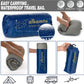 Travel & Camping Comfortable Memory Foam Pillow – Easy to Carry Portable Bag – Temperature Regulating Pillow Case (Grey)