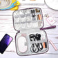 SELLYFELLY Travel Electronics Organizer Portable Cable Organizer Bag for Storage Electronic Accessories Case for Cord,Phone,Charger,Flash Drive (Purple)