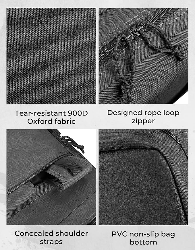 KEMIMOTO Hunting Duffle Bag, 78L large Capacity Travel Gear Bags Tool Range Cases for Long Distance Trips Hiking Hunting Fishing Camping, Multi Pocket Design, Brown Backpackable